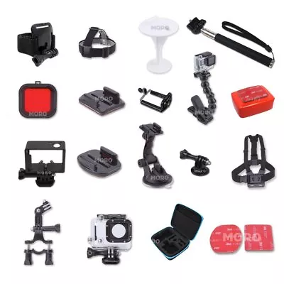 Diving House Pack Storage Case Head Chest Mount&Accessory GoPro Hero 5 7 8 9 10 • $22.51
