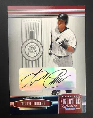 2005 Donruss Signature Series MIGUEL CABRERA  Autograph AUTO 500HRs / 3000 Hits • $85