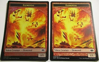 MTG Elemental 008 Foil & / Marit Lage 006 Token Modern Horizons Magic Gathering • $2.50