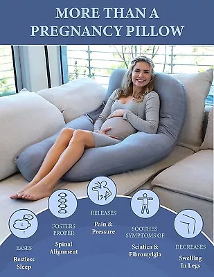   U-Shape Full Body Pillow And Maternity Support By Pharmedoc • $30