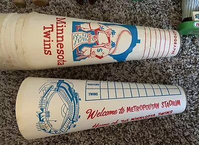 Vintage Minnesota Twins Paper Megaphone MLB Rare! Metropolitan Stadium • $36.94