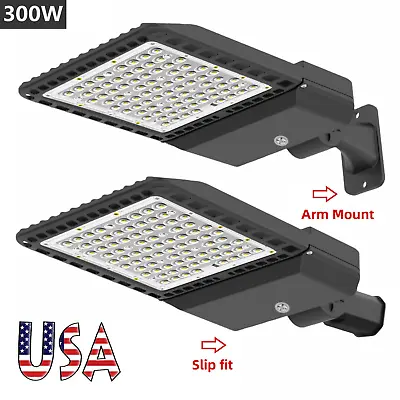 200/300W LED Parking Lot Light Commercial Outdoor IP65 Shoebox Street Pole Lamp • $102