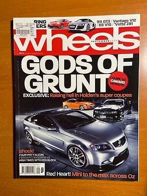 Wheels Magazine - September 2009 - 911 GT3 V Vantage V12 V R8 V10 V Corvette ZR1 • $14.90