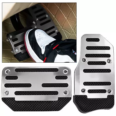 2x Universal Non-Slip Automatic Gas Brake Foot Pedal Pad Cover Kit Accessories • $7.99