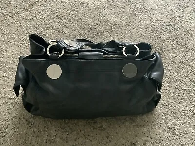 Jasper Conran Black Leather Handbag Medium Size • £10