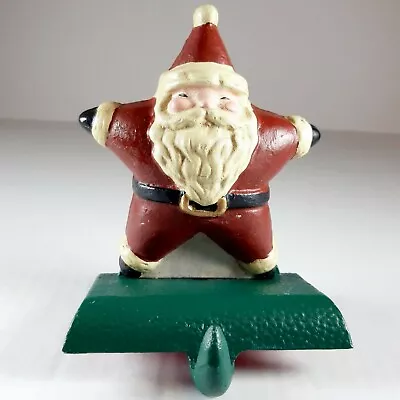 Midwest Stocking Holder Santa Cast Iron Eddie Bauer Star Hanger Cannon Falls  • $35