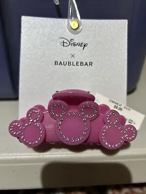 NEW Disney Baublebar Mickey Mouse Light Pink Hair Clip Claw Accessory Disney • $12