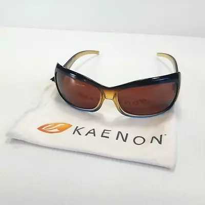 KAENON Georgia Gold Coast Green Polarized Sunglasses Italy Brown Frame With Bag • $129.97