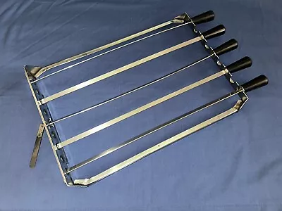 Farberware Open Hearth Indoor Grill Rotisserie SHISH KEBAB Set Of 5 Skewers Rack • $39