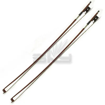 TWO New 3/4 Violin Bows. Brazilwood Stick/Ebony Frog. Straight Well Balanced • $29.99