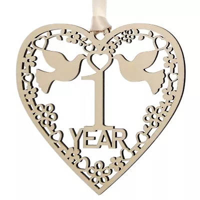 Anniversary Gift Plaque Wood Decoration 1 2 3 4 5 10 15 20 25 30 35 40 45 50 60 • £5.99