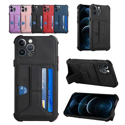 $16.26 • Buy Case For IPhone 13 12 11 Pro Max XS XR X 8 7 Plus Wallet Card Holder Stand Cover