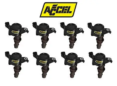 2008-2010 Mustang GT 4.6L Accel SuperCoil Engine Ignition Coils Black - Set Of 8 • $249.59