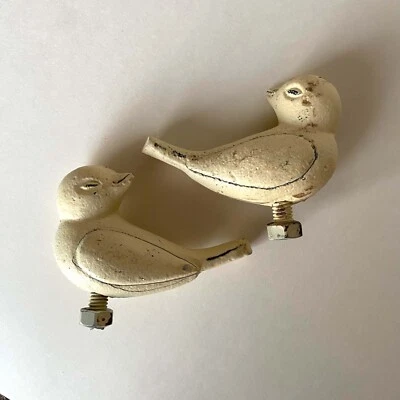 $25 • Buy Cast Iron Bird Finial Vintage Rustic Decoration - Garden Decor - Set Of Two