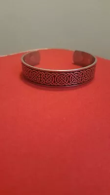 Norse Knotwork Viking Cuff Unisex Silver Stainless Steel Celtic Bracelet • $12