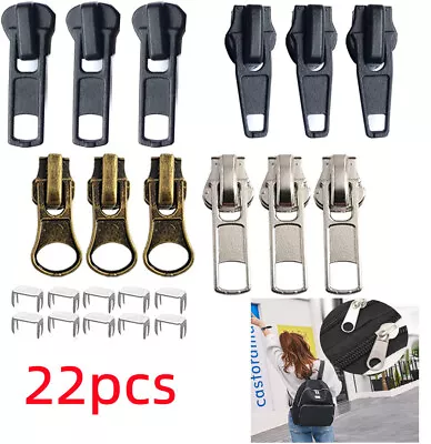 £3.99 • Buy Zipper Repair Kit Replacement 22pc Zip Stops Sliders Spirals Fix Your Own Sewing