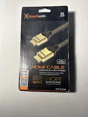 Blackweb 6 Foot High Speed HDMI Cable Premium Certified 4K / HDR  NEW! • $7.50