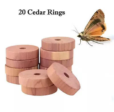 Moth Balls 20 Cedar Rings Repellent Closet Anti Mildew Protect Clothes • $10.99