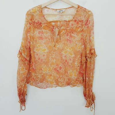 $75 • Buy ARNHEM Womens Size 6 Silk Print Honeysuckle Blouse Top