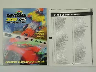 1998 Daytona 200 Program Supercross Honda Suzuki Yamaha Miguel Duhamel L5677 • $8.49