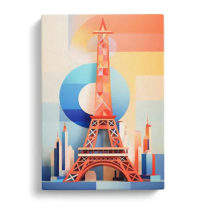 Eiffel Tower Constructivism Canvas Wall Art Print Framed Picture Home Decor • $37.83
