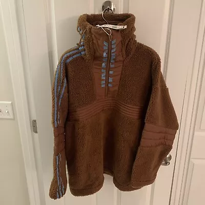 £128.48 • Buy Adidas X IVY Park Beyoncé Teddy Jacket Unisex Medium M Brown Sherpa H18991 NWT
