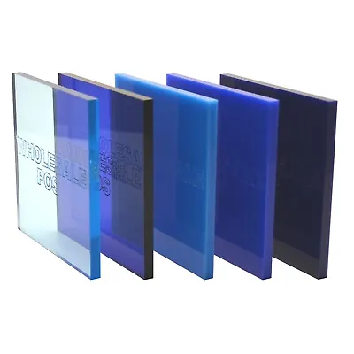Blue Colour Tinted & Mirror Perspex® Acrylic Plastic Sheets 3mm & 5mm Thickness • £129.64