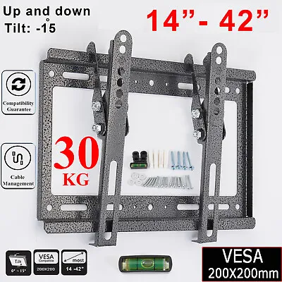 TV Wall Bracket Mount Tilt For 14 15 20 23 25 30 32 38 40 42 Plasma LCD LED 3D • £7.45