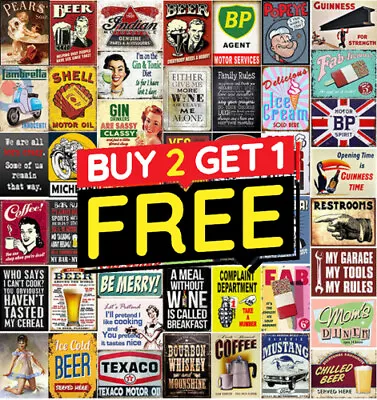 £3.85 • Buy Metal Tin Sign Plaque Bar Pub Vintage Retro Wall Decor Poster Home Club. 