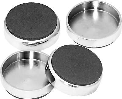 £7.95 • Buy Castor Cups Round Furniture Felt Pads Floor Protectors Chairs Feet Large Carpet