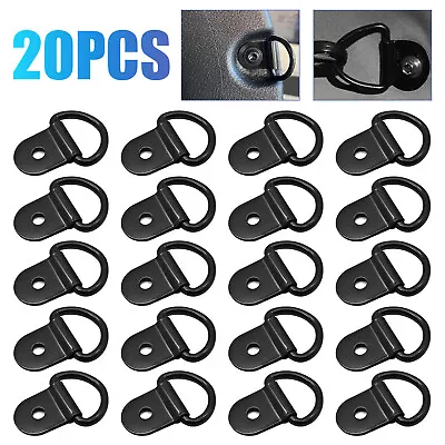 20pcs Black D Shape Tie Down Anchors Ring For Car Truck Trailers RV Boats USA • $8.39
