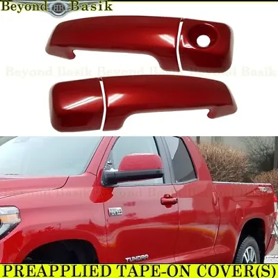 For 2007-2020 2021 Toyota Tundra FRONT Door Handle COVERS NoPK 3R3 BARCELONA RED • $39.99