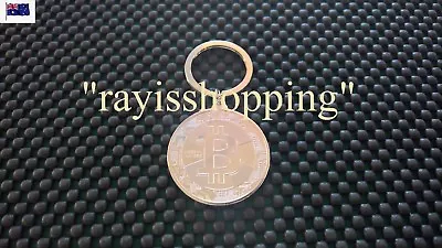 SILVER Colour Bit Coin Keyring Keychain BITCOIN Key Ring Chain Cool Unique • $5.01