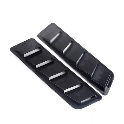 2Pcs Car Hood Vent Louver Cooling Panel Trim Safety Accessories Carbon Fiber • $21.46