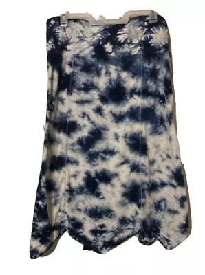 Soft Surroundings Skirt Womens Petite XL Aimee Tie Dye Asymmetrical Hem Pull On • $29.99