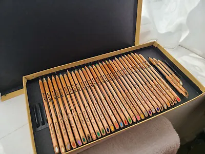 £165 • Buy 32 Rare Berol USA Karisma Karismacolor Artist Color Pencils * Hardly Any Use Box