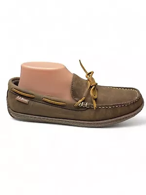 LL Bean Men's Leather Moccasin Slippers Various Sizes • $20