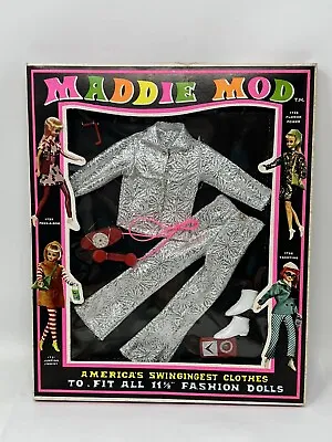 Vintage Barbie Doll Clothes Maddie Mod Outfit New Stock #1734 Swinging Silver • $69.99