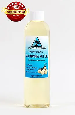 Macadamia Nut Oil Organic Carrier Cold Pressed 100% Pure 8 Oz • $8.69