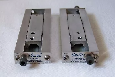 (2) Velmex Inc. UNISLIDE No.A1500 Small 5  X 1-1/2  Manual Slide Rail Parts • $49.99