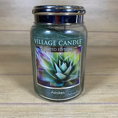 Village Candle Awaken Limited Edition Scented Candle 26oz 170 Hours Green New • $19.99