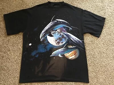 Vintage Dolphin Space AOP Habitat T-shirt XL • $30