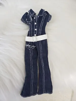 BRATZ DOLL MGA LOT  DENIM JUMPSUIT Vintage Y2k Jean White Belt Moxie Meygan Dana • $12.32