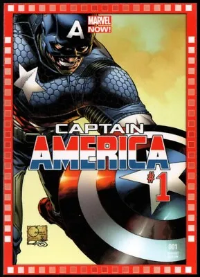 2013 UD Marvel Now!  CUTTING EDGE VARIANT COVER  Card #104-JQ CAPTAIN AMERICA #1 • $4