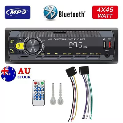 Single 1 Din Car Stereo Radio Bluetooth MP3 Player In-dash Head Unit FM/USB/AUX • $32.99