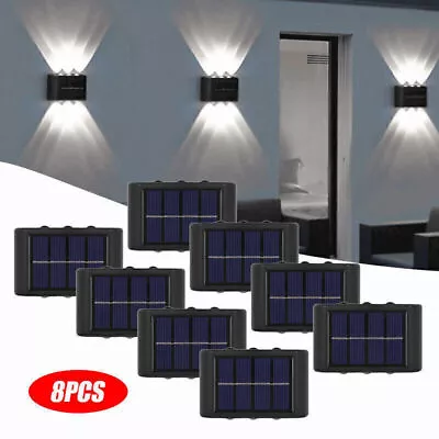 2-8 PCS Solar LED Deck Lights Path Garden Patio Pathway Stairs Step Fence Lamp • $7.35