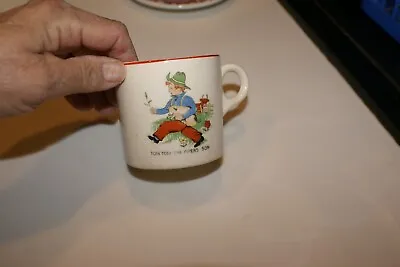 Vintage Childrens Mug Nursery Rhyme  Tom Tom The Piper's Son • $8