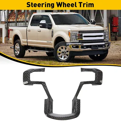 Steering Wheel Trim Cover For Ford F150 F250 F350 15-20 Accessories Carbon Fiber • $18.99