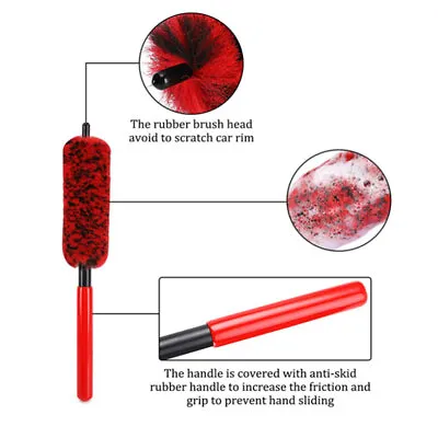 Portable Wheel Rim Cleaning Brush For Car Flexible Tire Woolies Clean Tool • $14.15