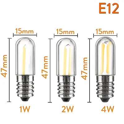 Dimmable LED Fridge Freezer Filament Light Bulb Mini E14 E12 1W 2W 4W Lamp SS857 • $2.27